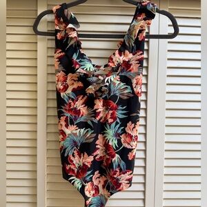 Tori Praver Women’s Multicolor Floral Swimsuit NEW with Tags Sz M